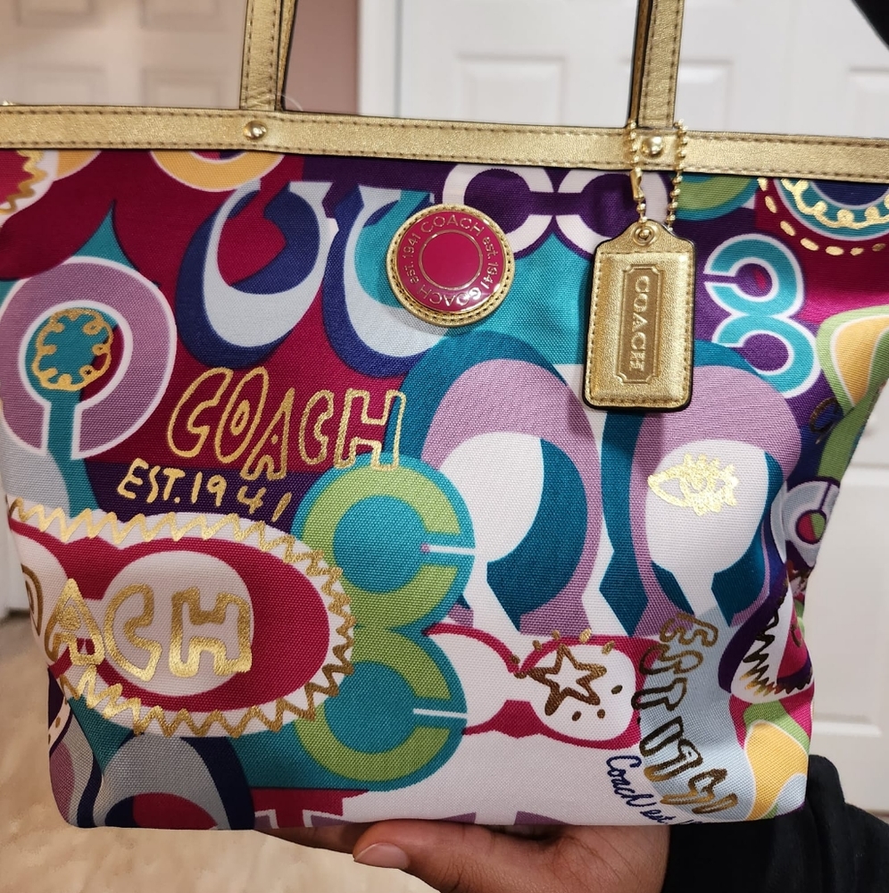 Colourful Vintage Coach Bag